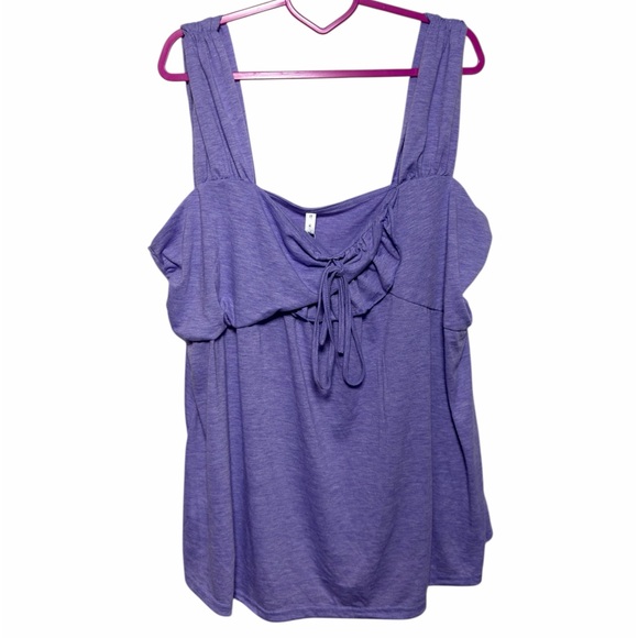 Rosegal Tops - Rosegal Purple Lavender Tie-Front Tank Top - Size 5XL - NWT